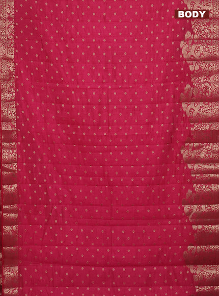 Semi raw silk saree pink with allover zari woven floral design 1000 buttas and rich zari woven border