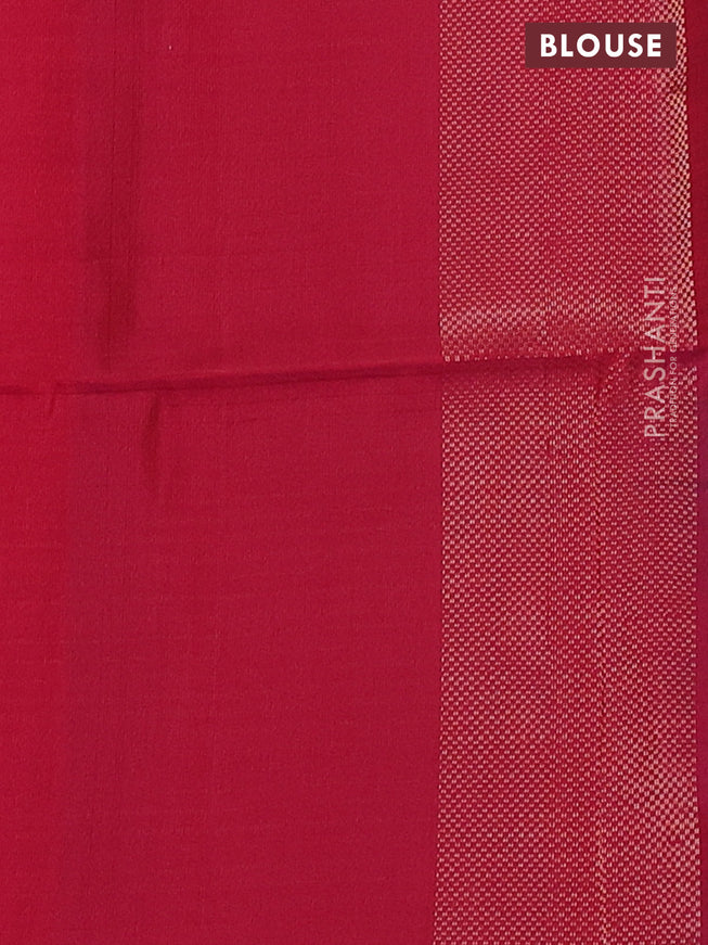 Ikat soft silk saree dual shade of bluish green and reddish pink with allover ikat weaves & zari buttas in borderless style