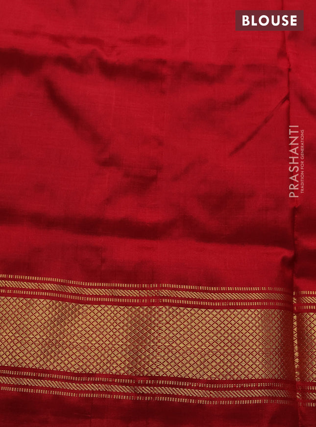 Pochampally silk saree grey black and red with allover ikat prints and zari woven border