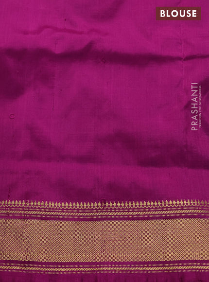 Pochampally silk saree purple and grey with allover ikat prints and zari woven border