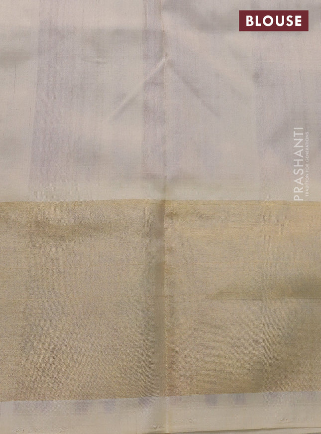 Pochampally silk saree dark magenta pink and cream with allover ikat butta weaves and zari woven ikat style border