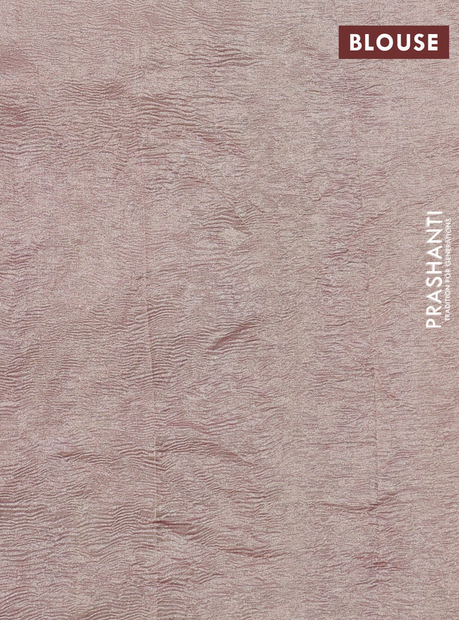 Munga silk saree multi colour with allover zari woven stripes pattern in borderless style