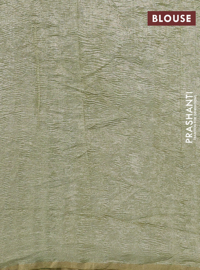 Munga silk saree beige and multi colour with allover zari woven stripes pattern in borderless style