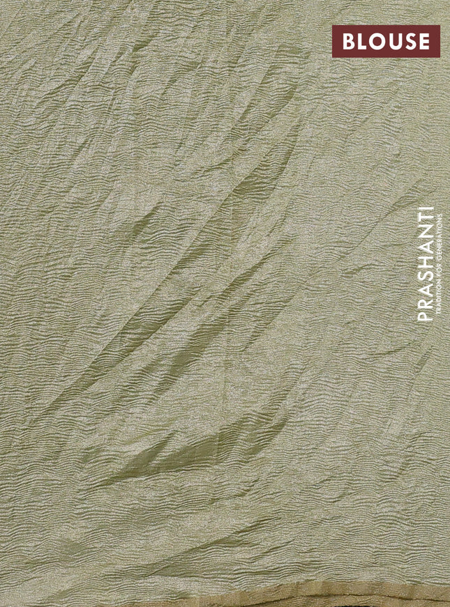 Munga silk saree multi colour with allover zari woven stripes pattern in borderless style