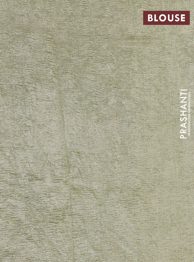 Munga silk saree multi colour with allover zari woven stripes pattern in borderless style