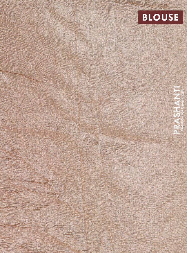 Munga silk saree multi colour with allover zari woven stripes pattern in borderless style