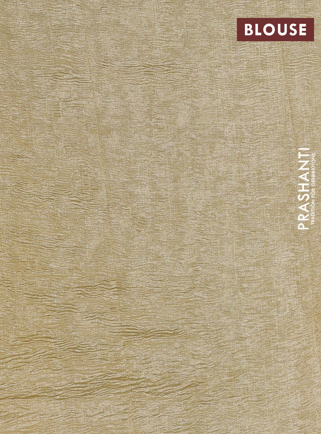 Munga silk saree multi colour with allover zari woven stripes pattern in borderless style