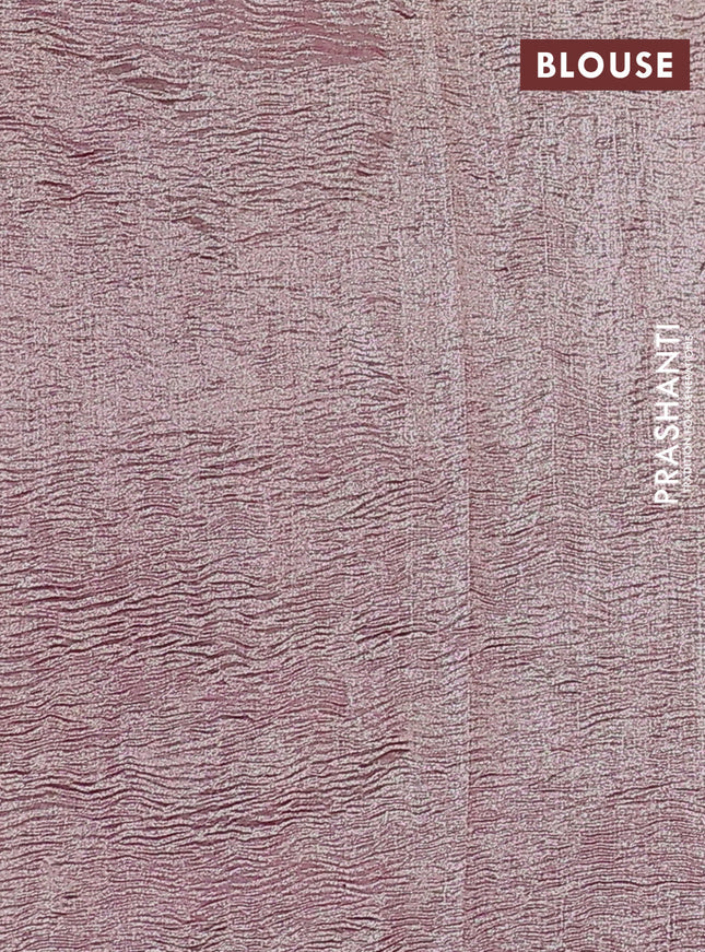 Munga silk saree cream and multi colour with allover zari woven stripes pattern in borderless style