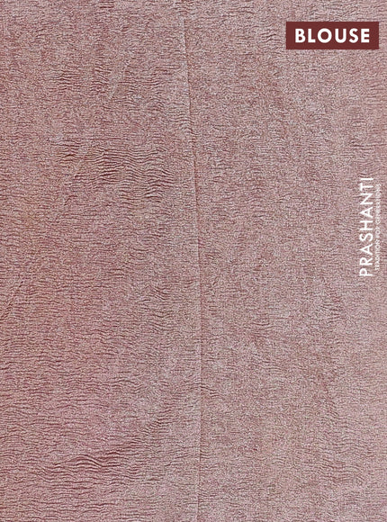 Munga silk saree pastel pink and multi colour with allover zari woven stripes pattern in borderless style