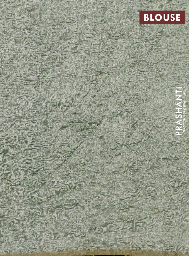 Munga silk saree pastel blue and multi colour with allover zari woven stripes pattern in borderless style