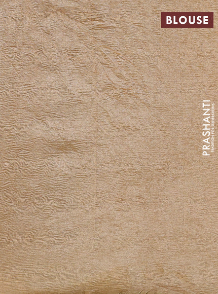 Munga silk saree pale yellow with allover zari woven stripes pattern in borderless style