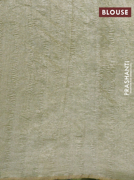 Munga silk saree beige and multi colour with allover zari woven stripes pattern in borderless style