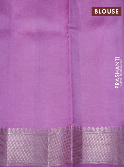 Banarasi poona silk saree violet and lavender with allover zari weaves and zari woven border