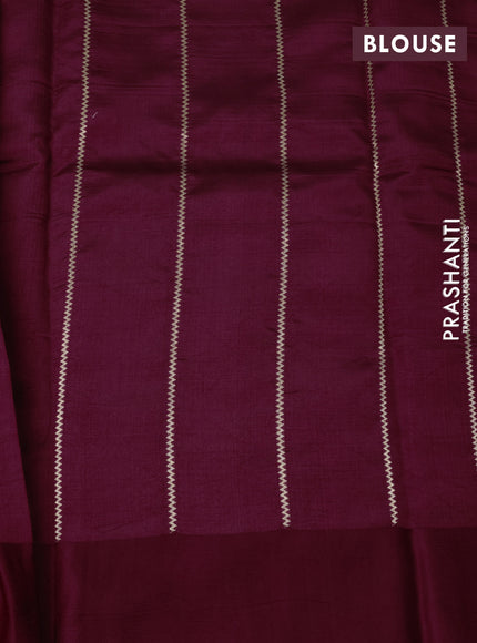 Banarasi poona silk saree maroon with zari woven buttas and zari woven butta border