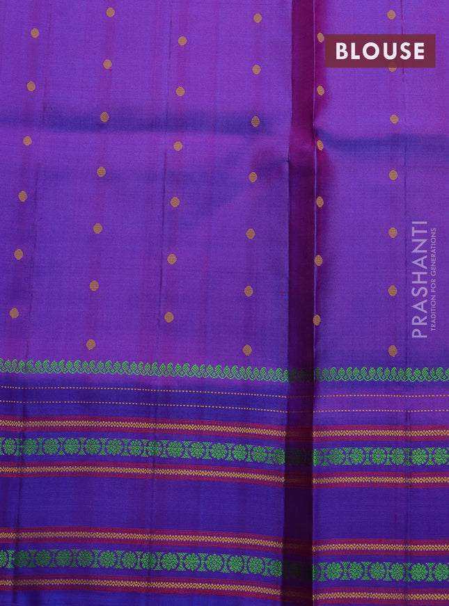 Pure soft silk saree dual shade of purple with thread woven buttas and thread woven border