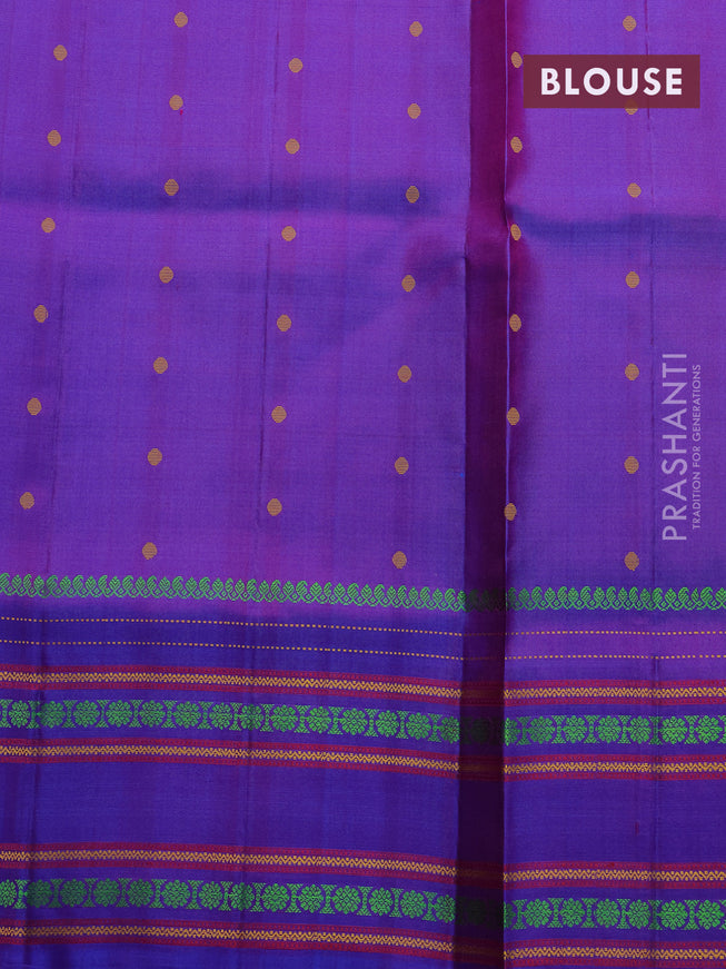 Pure soft silk saree dual shade of purple with thread woven buttas and thread woven border