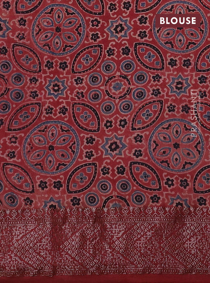 Chiniya silk saree mustard yellow and maroon shade with plain body and woven border