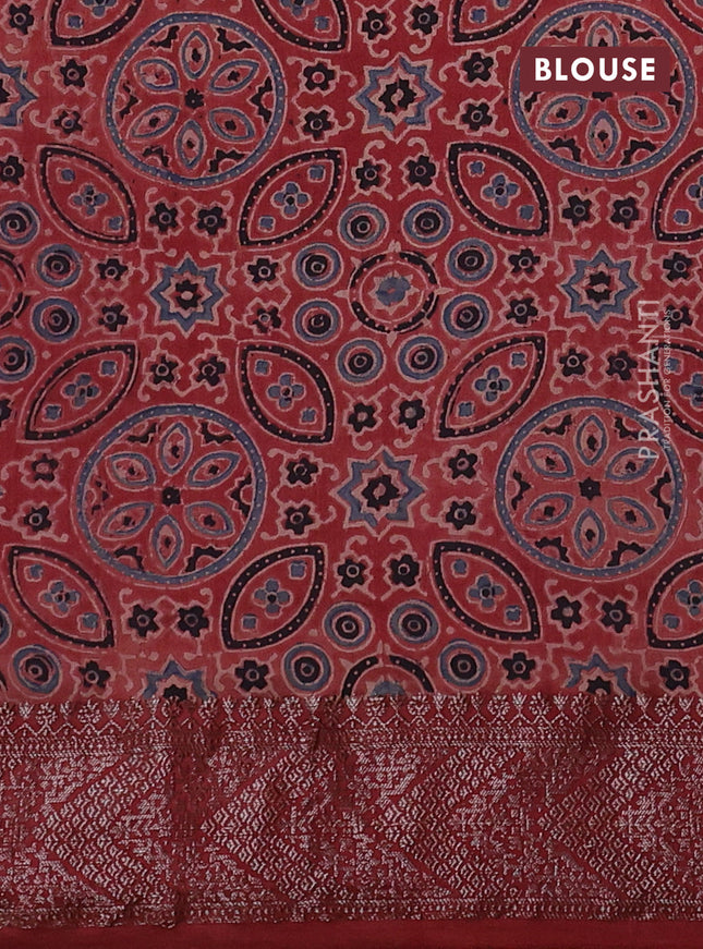 Chiniya silk saree mustard yellow and maroon shade with plain body and woven border