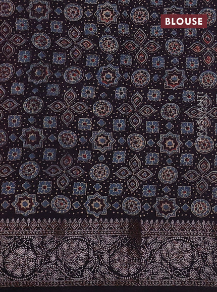 Chiniya silk saree maroon and black with plain body and woven border