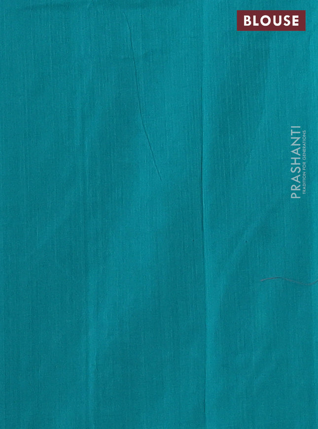 Ikat cotton saree magenta pink and green with allover ikat butta weaves and long ikat woven border