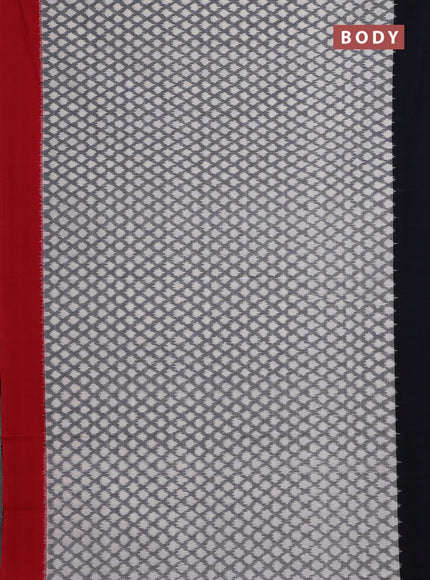 Ikat cotton saree grey with allover ikat weaves and ganga jamuna border