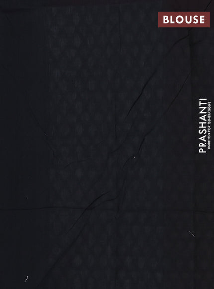 Ikat cotton saree grey with allover ikat weaves and ganga jamuna border