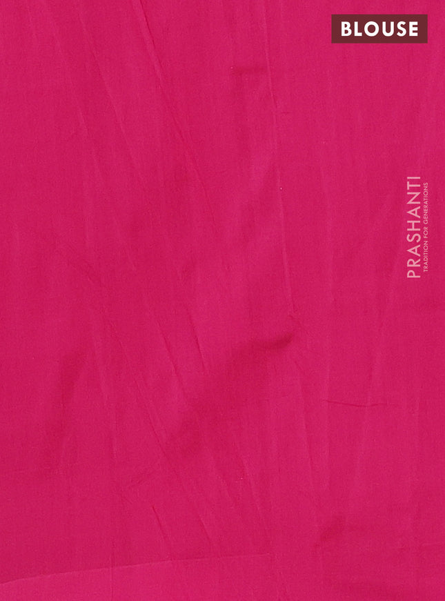 Ikat cotton saree grey and pink with allover ikat weaves and simple border