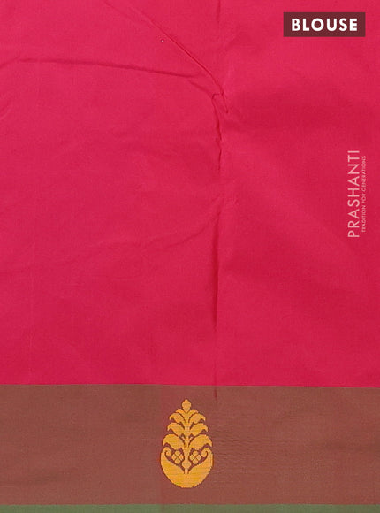 Arani semi silk saree purple and red with thread woven buttas and thread woven butta border