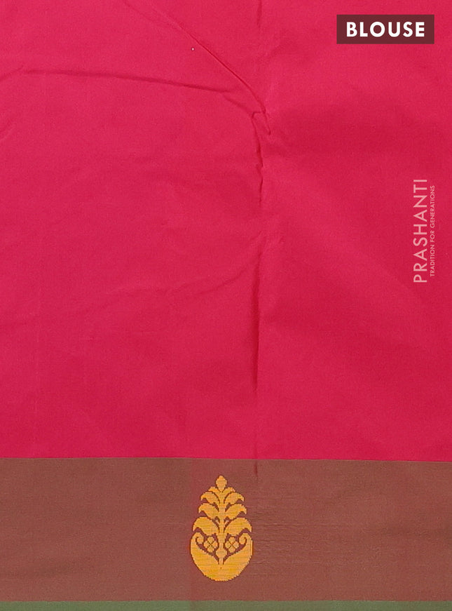 Arani semi silk saree purple and red with thread woven buttas and thread woven butta border