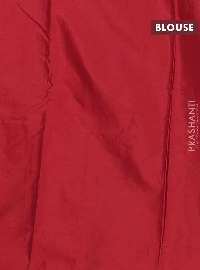 Arani semi silk saree maroon with allover zari weaves in borderless style