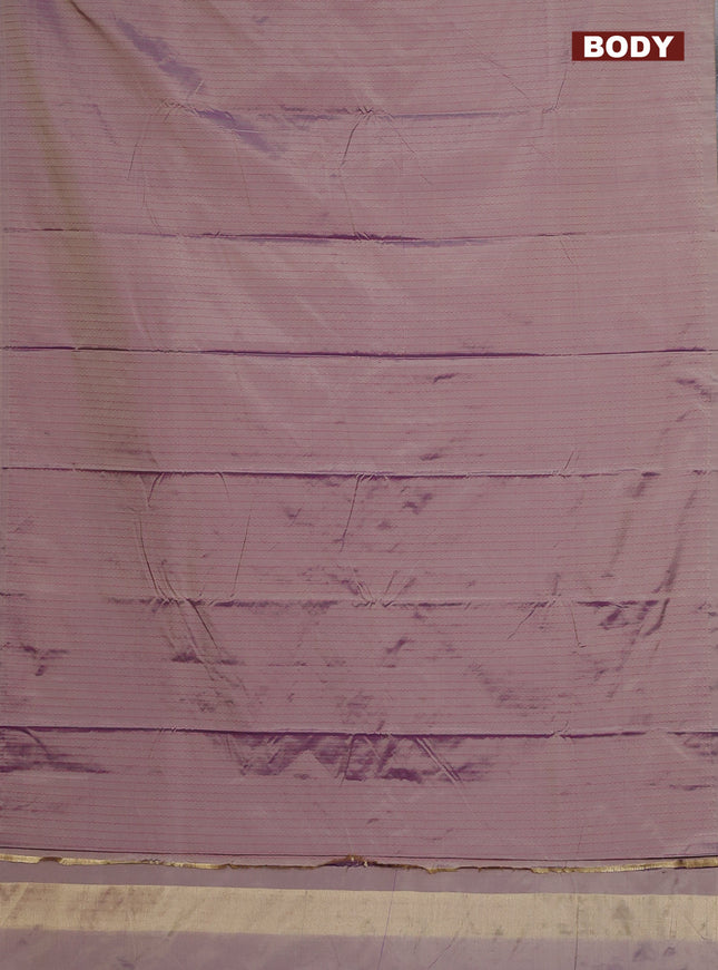 Arani semi silk saree dual shade of beige with allover thread weaves in borderless style