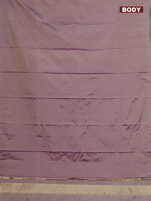 Arani semi silk saree dual shade of beige with allover thread weaves in borderless style