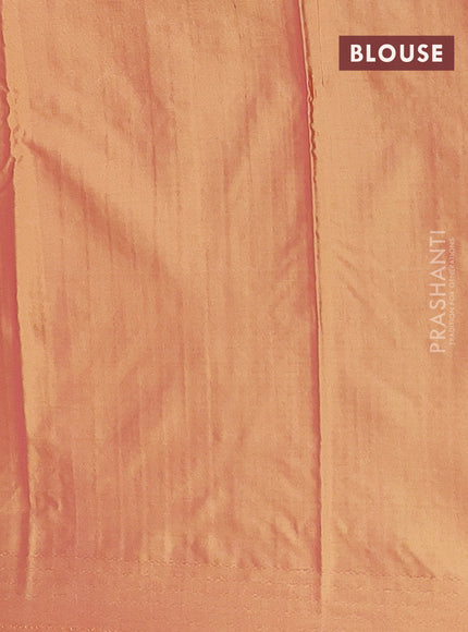 Arani semi silk saree light green with allover zari weaves in borderless style