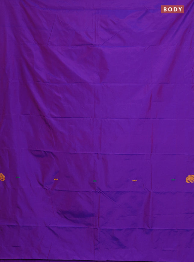 Arani semi silk saree pink and dual shade of green with thread woven buttas and thread woven butta border