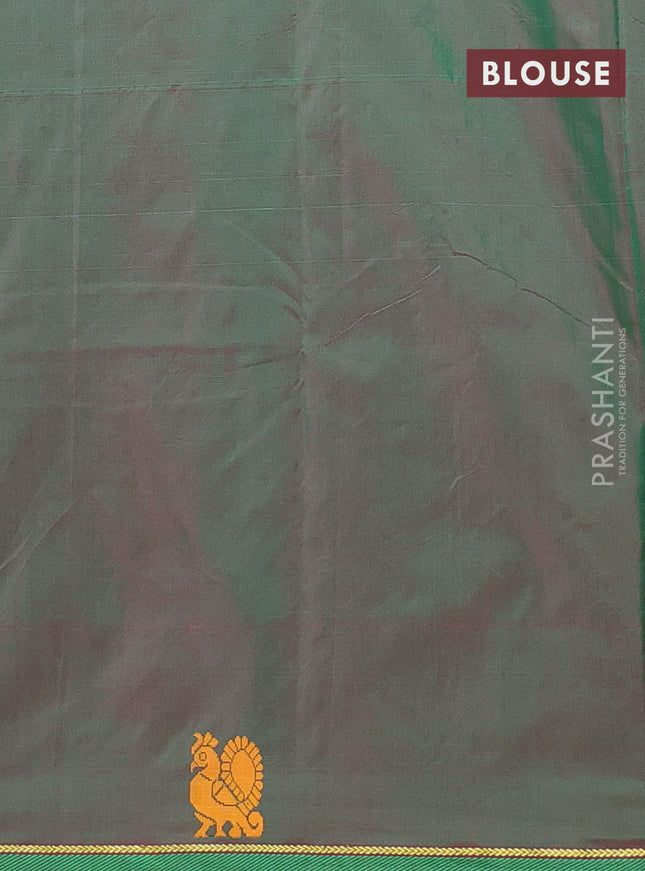 Arani semi silk saree pink with thread woven buttas and thread woven butta border