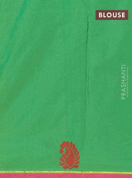 Arani semi silk saree yellow with thread woven buttas and thread woven butta border