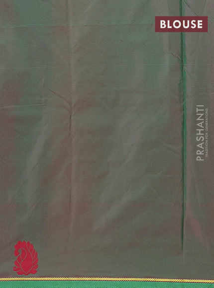 Arani semi silk saree orange with thread woven buttas and thread woven butta border