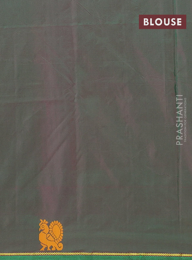 Arani semi silk saree pink with thread woven buttas and thread woven butta border