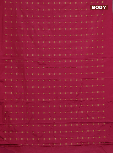 Arani semi silk saree maroon with zari woven buttas in borderless style