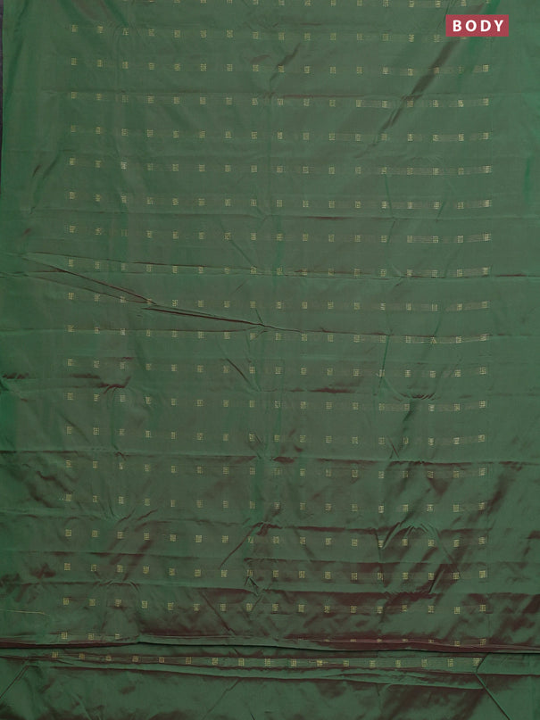 Arani semi silk saree red with zari woven buttas in borderless style