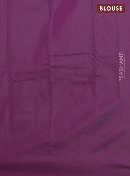 Arani semi silk saree wine shade with copper zari woven buttas in borderless style