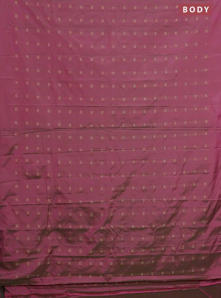 Arani semi silk saree dual shade of pink with zari woven buttas in borderless style
