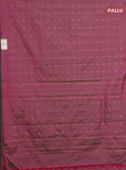 Arani semi silk saree dual shade of pink with zari woven buttas in borderless style