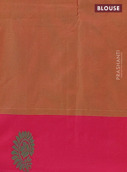 Arani semi silk saree dual shade of violet and pink with thread woven buttas and thread woven butta border