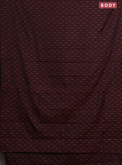 Arani semi silk saree maroon with zari woven buttas in borderless style