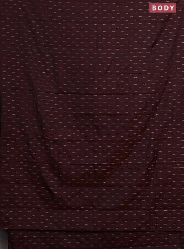 Arani semi silk saree maroon with zari woven buttas in borderless style