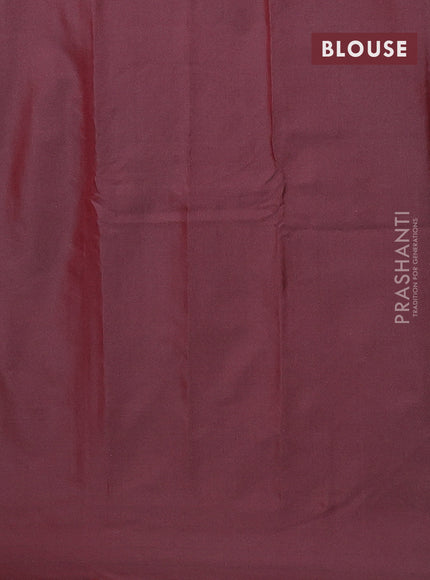 Arani semi silk saree maroon with zari woven buttas in borderless style
