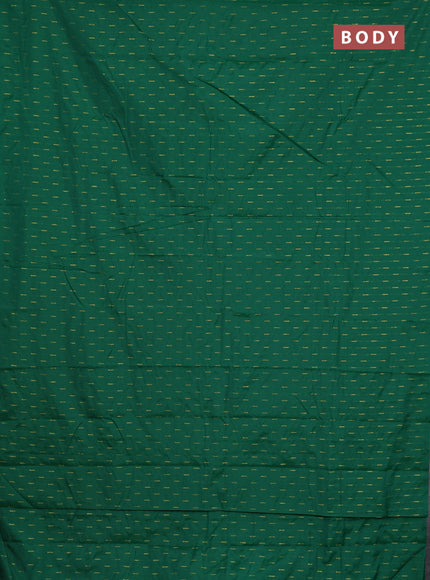 Arani semi silk saree green with zari woven buttas in borderless style