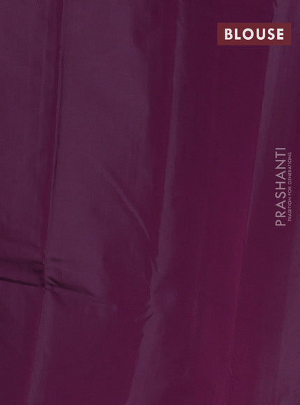 Arani semi silk saree wine shade with zari woven buttas in borderless style