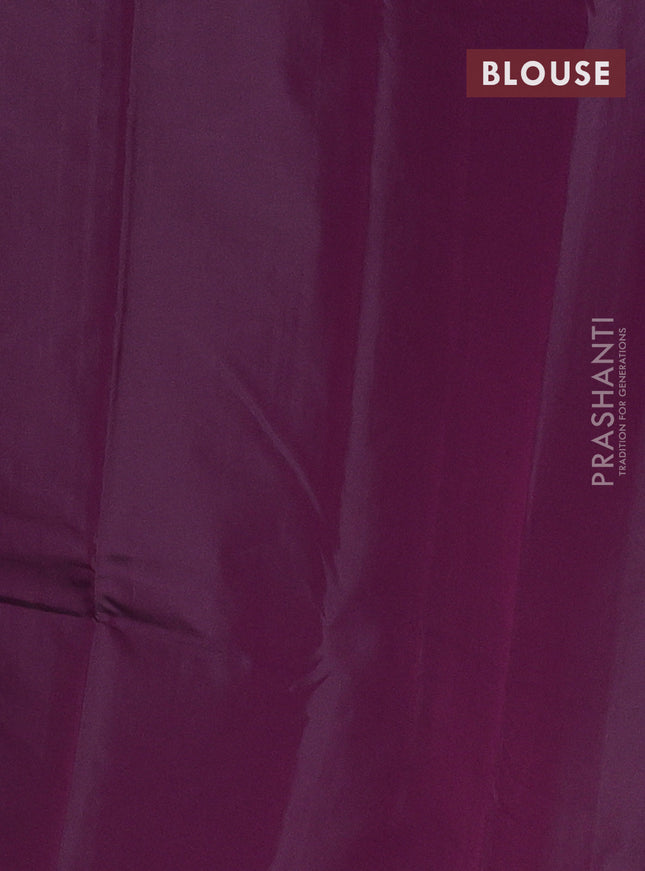 Arani semi silk saree wine shade with zari woven buttas in borderless style